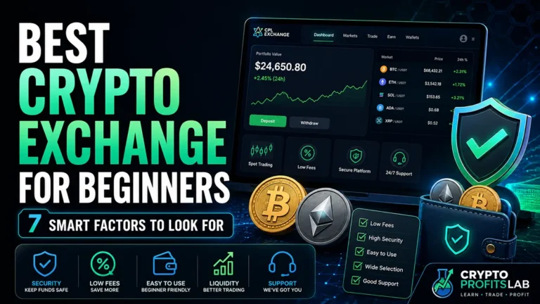 Best crypto exchange for beginners guide showing security, fees, wallets, coins, and easy buying features