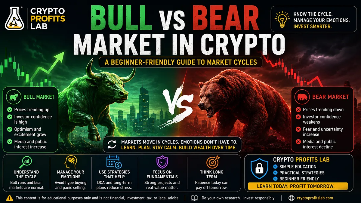 Bull vs bear market crypto beginner guide featured image