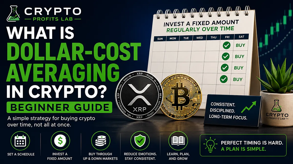 Dollar cost averaging crypto beginner guide featured image
