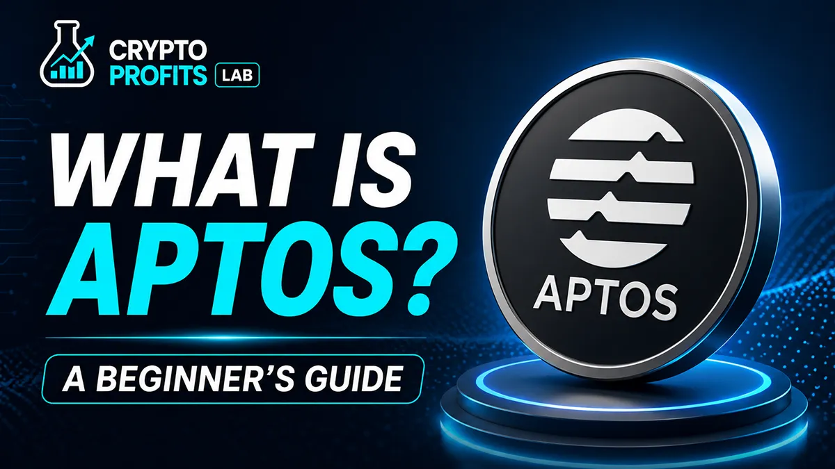 What Is Aptos beginner guide with APT coin graphic and scalable Layer 1 blockchain design