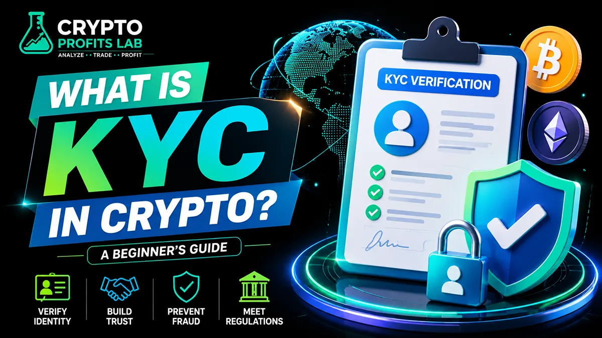 What is KYC in crypto beginner guide showing identity verification, document checks, security, and exchange compliance
